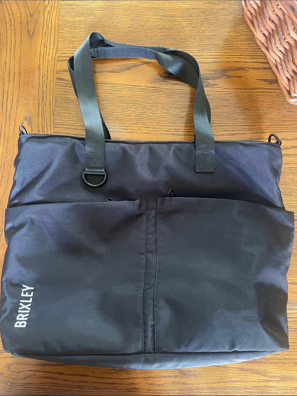 Brixley Black Men's Tote Bag - Everyday Carry with Front Pockets